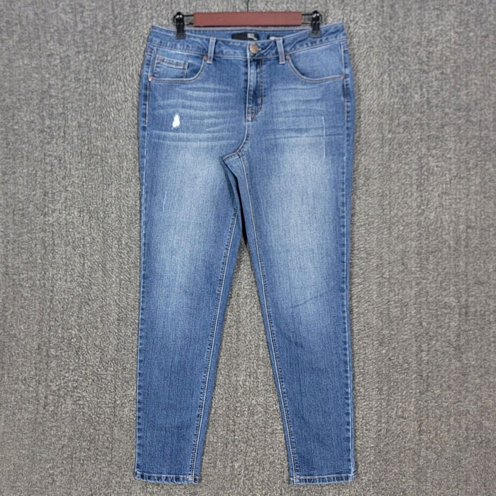 1822 Denim Jeans Womens 12 Blue Adrianna Tapered Mid Rise Stretch 32x27